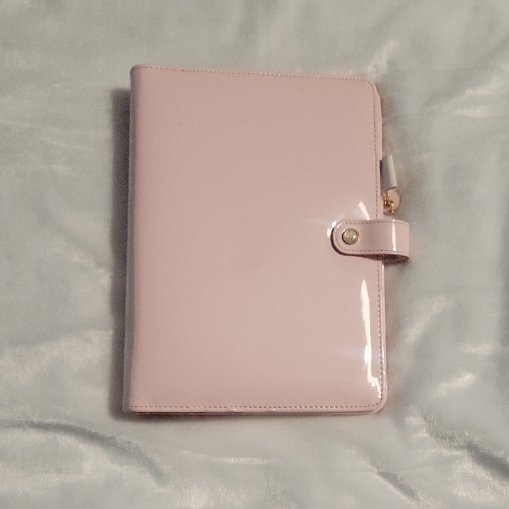 Webster's Pages Pink Patent A5 Ring Planner *discontinued*